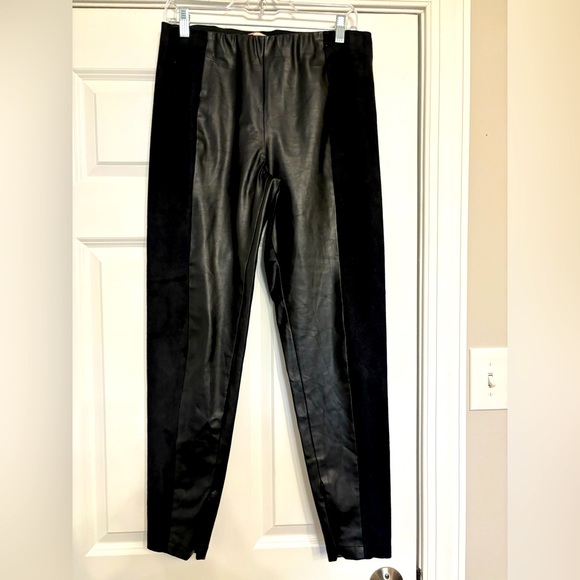 Faux Leather and Suede Leggings Size L - Picture 1 of 7